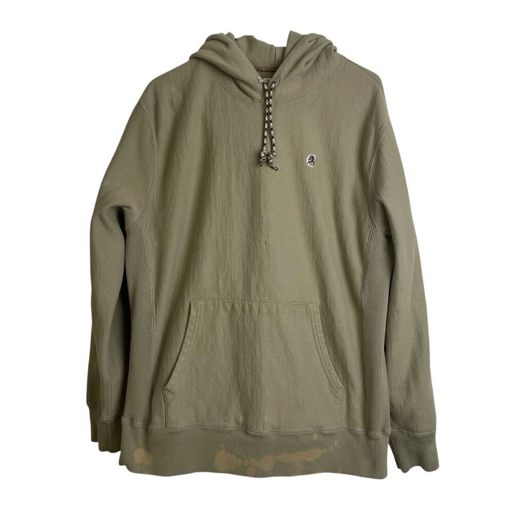 Todd Snyder Champion Sweatshirt 2XL Khaki Pullover Embroidered *Flaws/Bleached